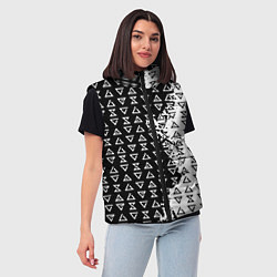 Женский жилет Ведьмак 3 магические знаки, цвет: 3D-черный — фото 2