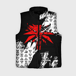 Женский жилет Голова волка - Ведьмак 3, цвет: 3D-черный