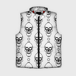 Женский жилет Череп и круг, цвет: 3D-красный