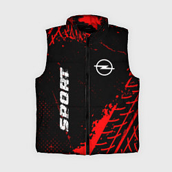 Женский жилет Opel red sport tires, цвет: 3D-черный