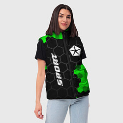 Женский жилет Jeep green sport hexagon, цвет: 3D-черный — фото 2