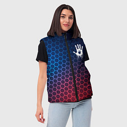 Женский жилет Death Stranding неоновые соты, цвет: 3D-черный — фото 2