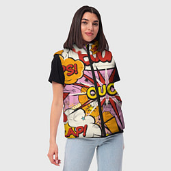 Женский жилет Oops-boom: комикс бум, цвет: 3D-светло-серый — фото 2