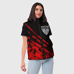 Женский жилет Sevilla sport grunge, цвет: 3D-красный — фото 2