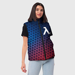 Женский жилет Half-Life неоновые соты, цвет: 3D-черный — фото 2