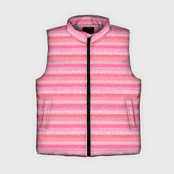 Женский жилет Нежный розовый полосатый, цвет: 3D-светло-серый