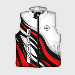 Женский жилет Mercedes benz AMG - белый с красным