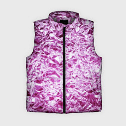 Женский жилет Сверкающая розовая фактура фольги, цвет: 3D-светло-серый