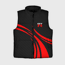 Женский жилет GTR Nissan - Carbon and red, цвет: 3D-черный