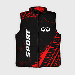 Женский жилет Infiniti red sport tires, цвет: 3D-черный