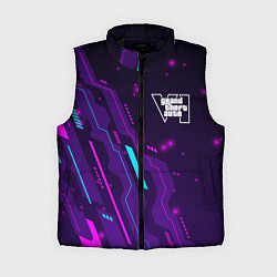 Женский жилет GTA6 neon gaming, цвет: 3D-черный