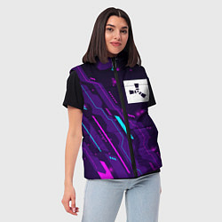 Женский жилет Rust neon gaming, цвет: 3D-черный — фото 2