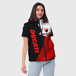 Женский жилет Ducati moto - красная униформа, цвет: 3D-светло-серый — фото 2