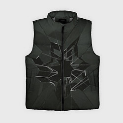 Женский жилет Черное разбитое стекло, цвет: 3D-светло-серый