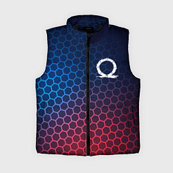 Женский жилет God of War неоновые соты, цвет: 3D-черный