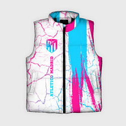 Женский жилет Atletico Madrid neon gradient style по-вертикали