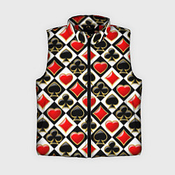 Женский жилет Масти игральных карт, цвет: 3D-красный