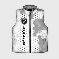 Женский жилет West Ham sport на светлом фоне по-вертикали