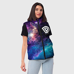 Женский жилет Deep Purple space rock, цвет: 3D-черный — фото 2
