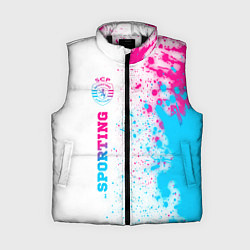 Женский жилет Sporting neon gradient style по-вертикали