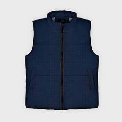 Женский жилет Тёмный синий паттерн узоры