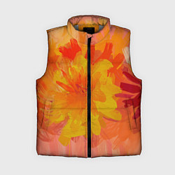 Женский жилет Абстракция цветы мастихин