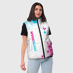 Женский жилет Tottenham neon gradient style вертикально, цвет: 3D-черный — фото 2