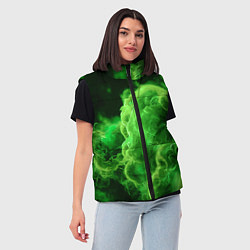 Женский жилет Зелёный густой дым - inferno green, цвет: 3D-светло-серый — фото 2