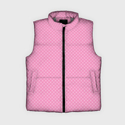 Женский жилет Розовый паттерн сеточка, цвет: 3D-светло-серый