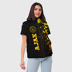 Женский жилет Ajax - gold gradient по-вертикали, цвет: 3D-черный — фото 2