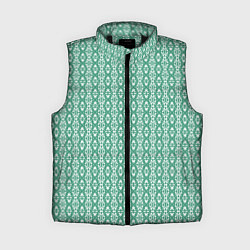 Женский жилет Ажурный светло-зелёный, цвет: 3D-черный