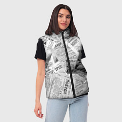 Женский жилет Газеты 9 мая, цвет: 3D-черный — фото 2
