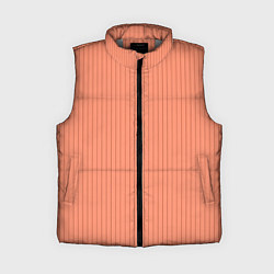 Женский жилет Тёмный персиковый в полоску, цвет: 3D-светло-серый