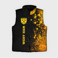 Женский жилет West Ham - gold gradient по-вертикали