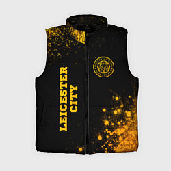 Женский жилет Leicester City - gold gradient вертикально
