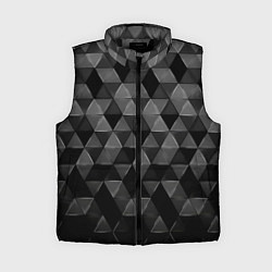 Женский жилет Серые треугольники, цвет: 3D-черный