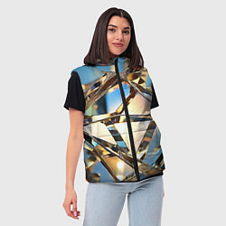 Женский жилет Грани стекла, цвет: 3D-черный — фото 2