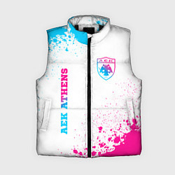 Женский жилет AEK Athens neon gradient style вертикально, цвет: 3D-черный
