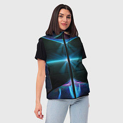 Женский жилет Фантастический портал в космос, цвет: 3D-черный — фото 2