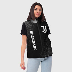 Женский жилет Juventus sport на темном фоне вертикально, цвет: 3D-черный — фото 2