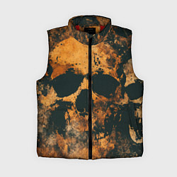 Женский жилет Гранжевые черепа, цвет: 3D-красный