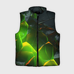 Женский жилет Зеленая абстрактная неоновая текстура