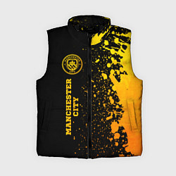 Женский жилет Manchester City - gold gradient по-вертикали