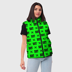 Женский жилет BBT logo green steel, цвет: 3D-красный — фото 2
