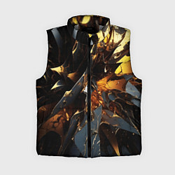 Женский жилет Раскол черных плит и янтаря, цвет: 3D-светло-серый
