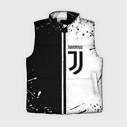 Женский жилет Juventus краски текстура спорт, цвет: 3D-черный
