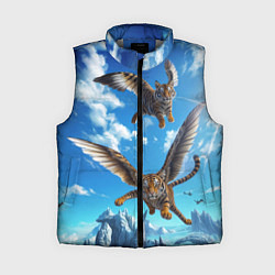 Женский жилет Летающие тигрята, цвет: 3D-светло-серый