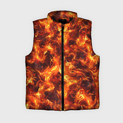Женский жилет Текстура элементаля огня, цвет: 3D-черный