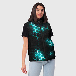 Женский жилет Дед спейс - текстура нанокостюма, цвет: 3D-черный — фото 2