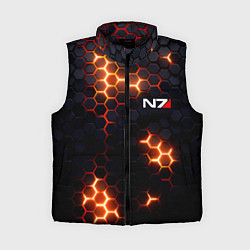 Женский жилет N7 mass effect logo, цвет: 3D-черный